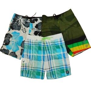 Swim Trunks Board Shorts Mens Large, Lot of 3  American Eagle Billabong Hurley